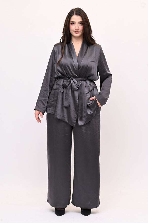 Tailleur pigiama raso - Piombo