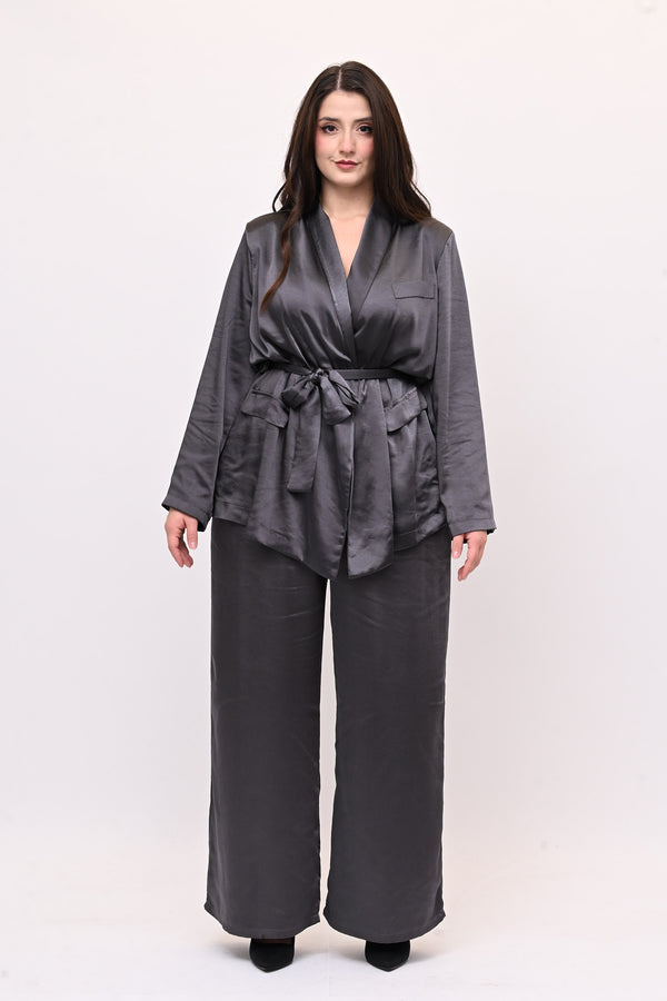 Tailleur pigiama raso - Piombo