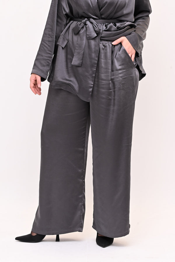 Tailleur pigiama raso - Piombo