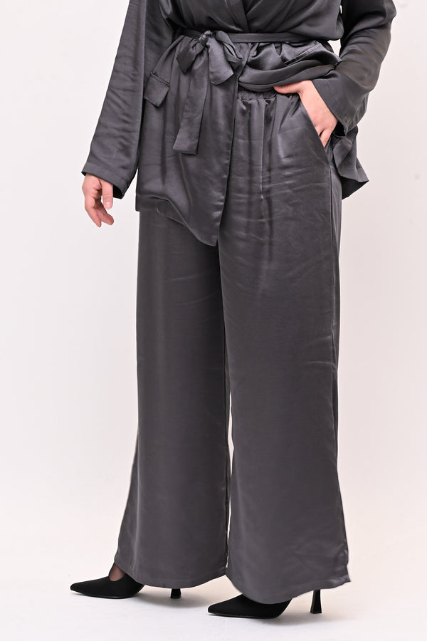 Tailleur pigiama raso - Piombo