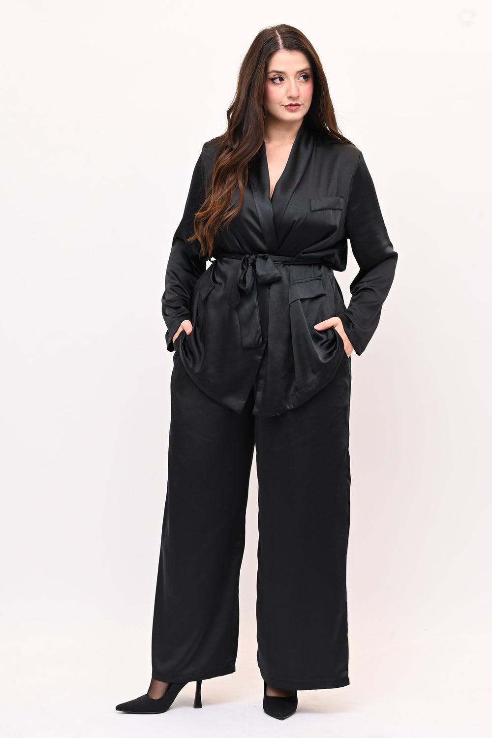 Tailleur pigiama raso - Nero