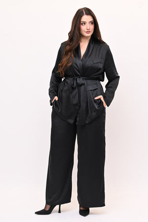 Tailleur pigiama raso - Nero