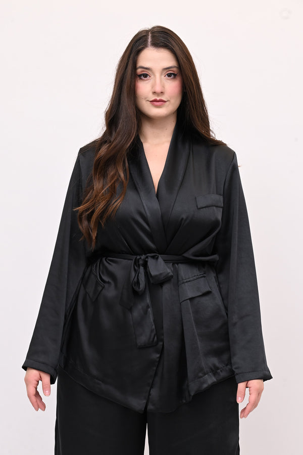 Tailleur pigiama raso - Nero