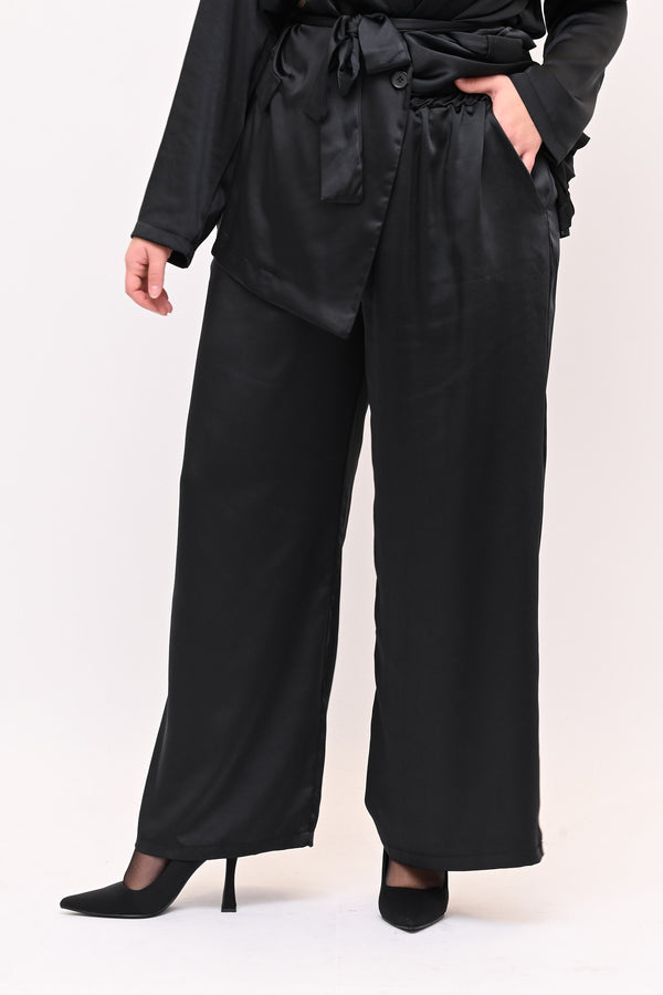 Tailleur pigiama raso - Nero