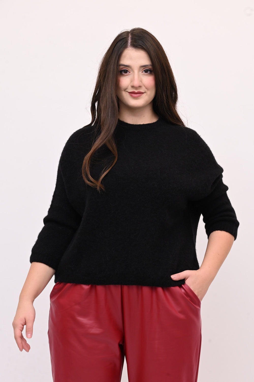 Pull Alpaka elastico - Nero