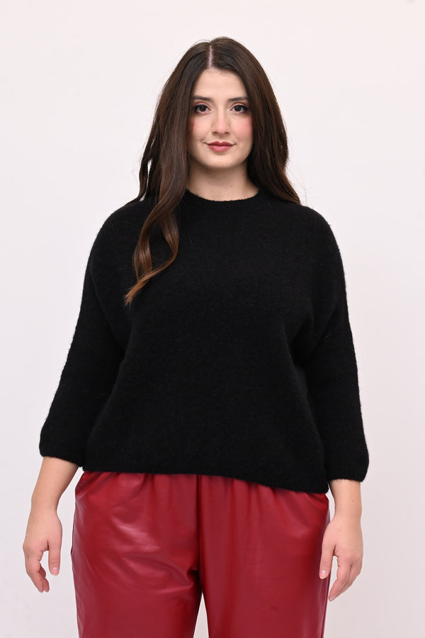 Pull Alpaka elastico - Nero