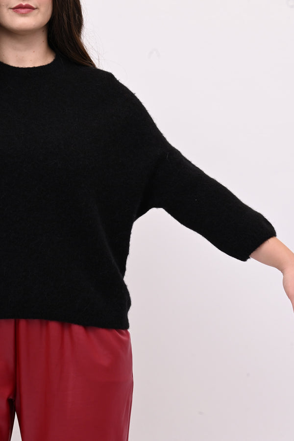 Pull Alpaka elastico - Nero