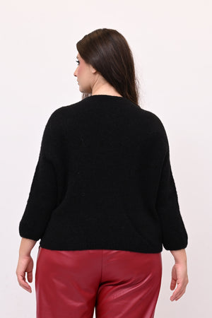 Pull Alpaka elastico - Nero