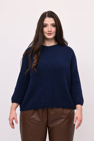 Pull Alpaka elastico - Blu