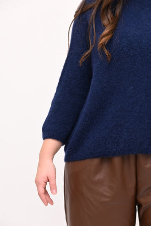 Pull Alpaka elastico - Blu