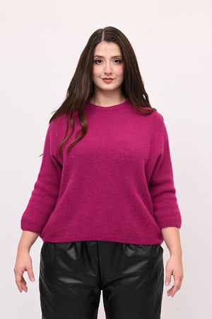 Pull Alpaka elastico - Fuxia
