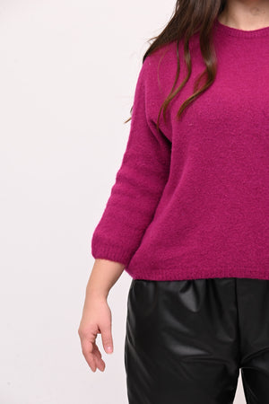 Pull Alpaka elastico - Fuxia