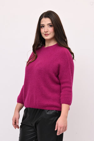 Pull Alpaka elastico - Fuxia