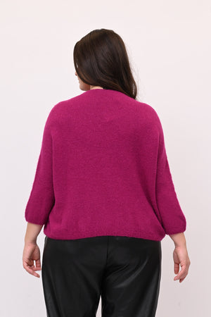 Pull Alpaka elastico - Fuxia