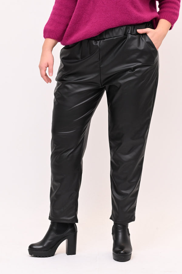 Pantaleggins ecopelle - Nero