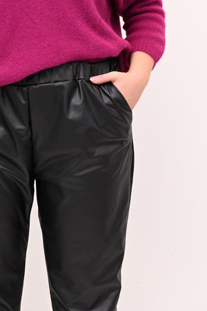 Pantaleggins ecopelle - Nero