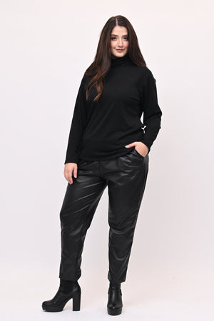 Lupetto viscosa felpato - Nero