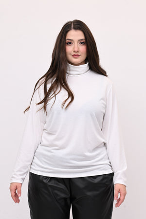 Lupetto viscosa felpato - Bianco