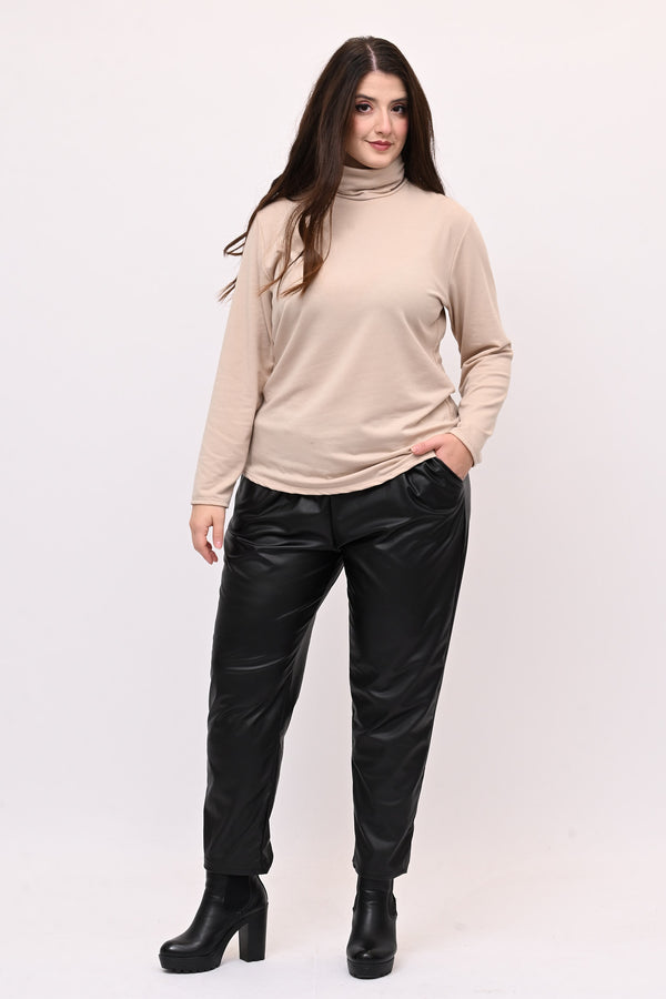 Lupetto viscosa felpato - Vaniglia