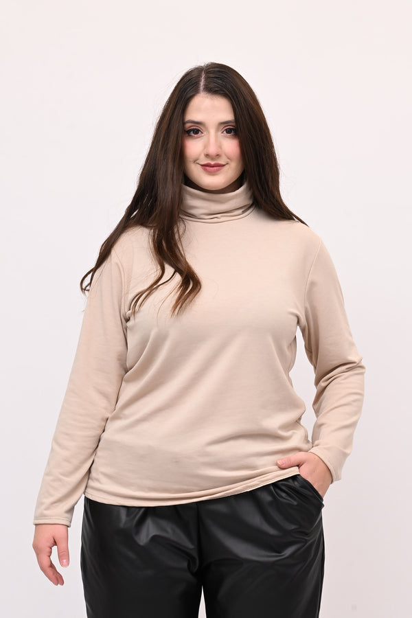 Lupetto viscosa felpato - Vaniglia