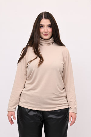 Lupetto viscosa felpato - Vaniglia