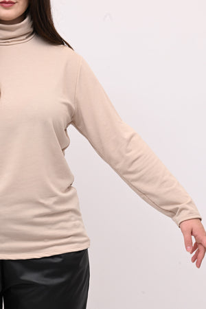 Lupetto viscosa felpato - Vaniglia