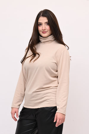 Lupetto viscosa felpato - Vaniglia