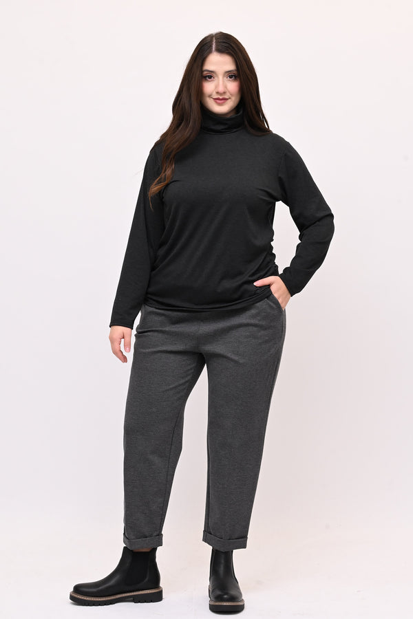 Lupetto viscosa felpato - Grigio