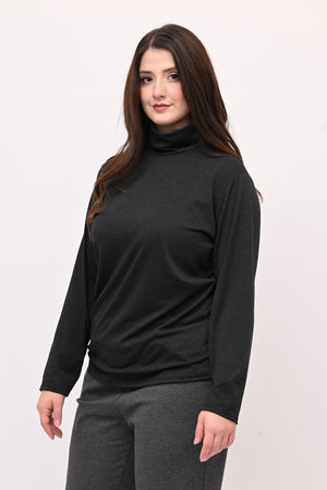 Lupetto viscosa felpato - Grigio