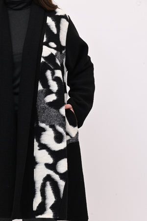 Cappotto ovetto bordo - Bianco / Nero