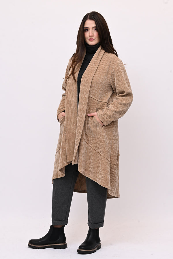 Cappotto ciniglia coda - Vaniglia