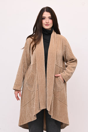 Cappotto ciniglia coda - Vaniglia
