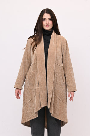 Cappotto ciniglia coda - Vaniglia