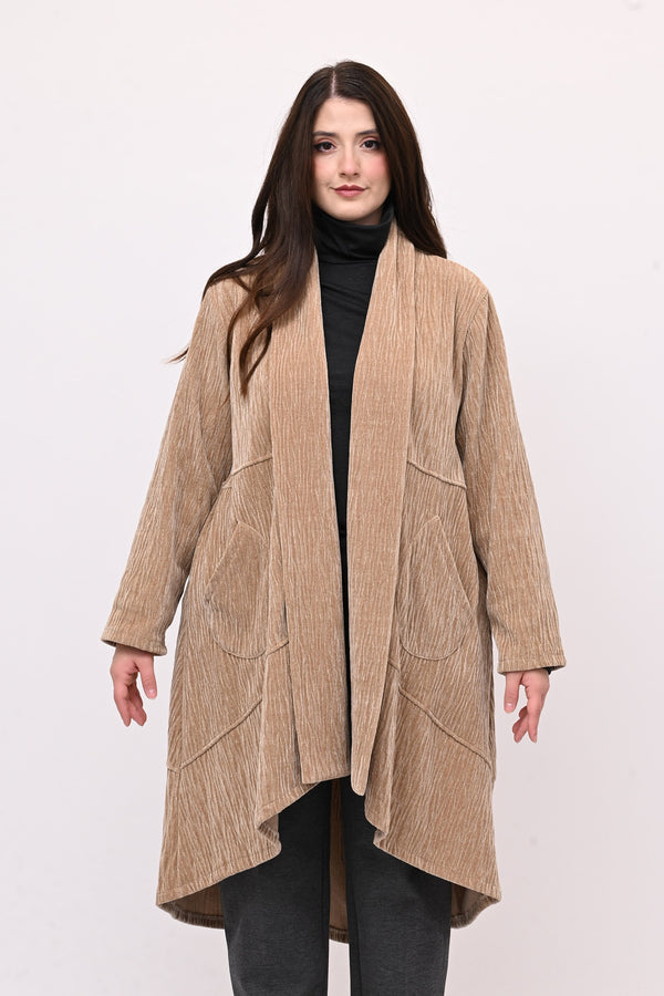 Cappotto ciniglia coda - Vaniglia