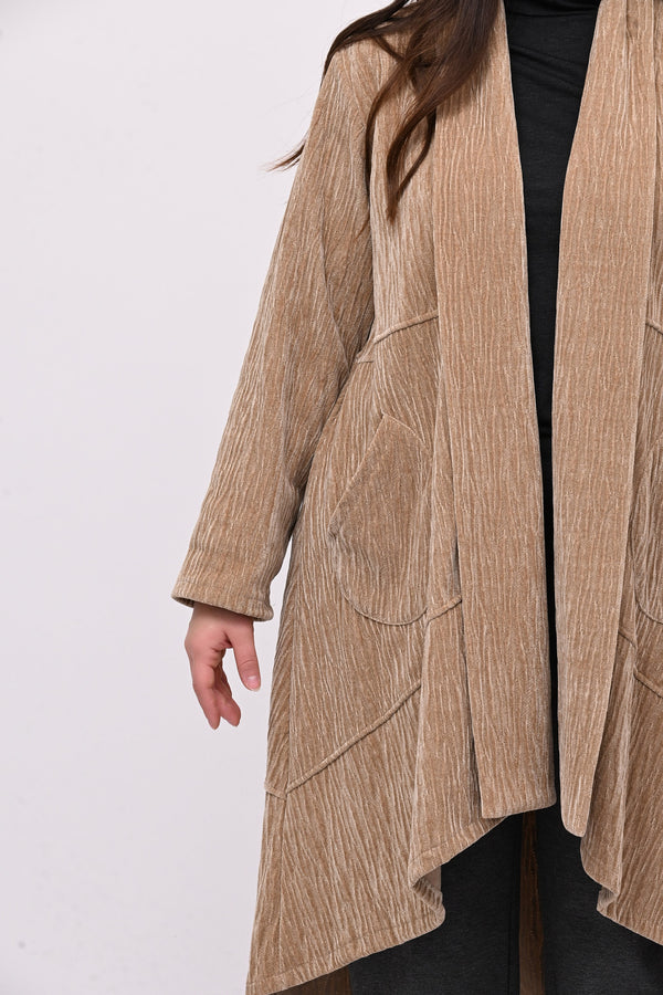 Cappotto ciniglia coda - Vaniglia