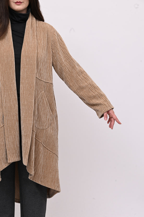 Cappotto ciniglia coda - Vaniglia