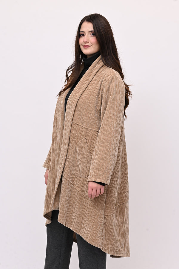 Cappotto ciniglia coda - Vaniglia