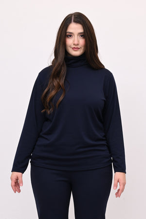 Lupetto viscosa felpato - Blu