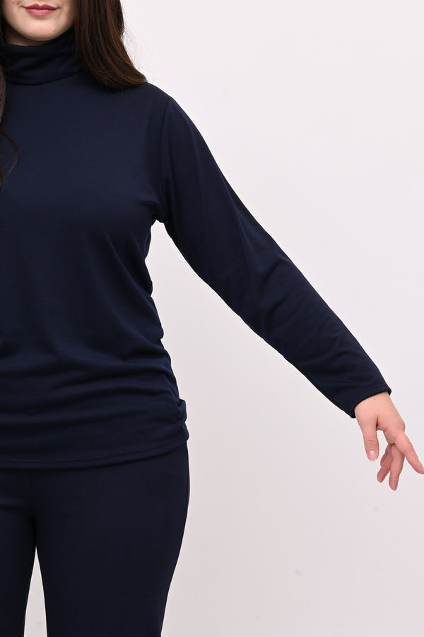 Lupetto viscosa felpato - Blu