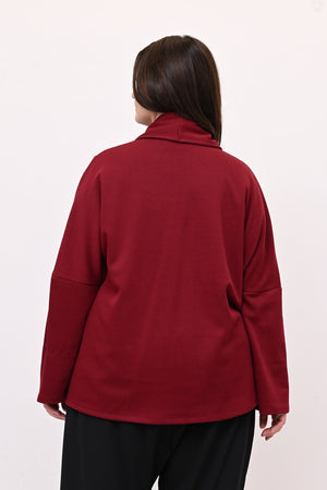 Giacca collo sciallato zip - Vino