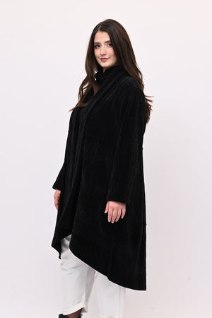 Cappotto ciniglia coda - Nero