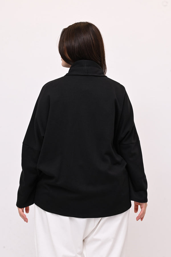 Giacca collo sciallato zip - Nero