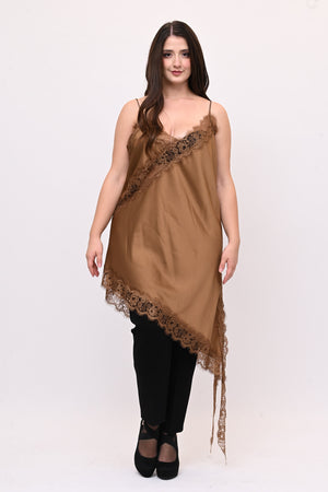 Top raso pizzo punta - Bronzo