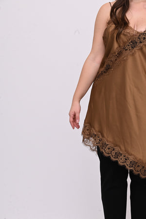 Top raso pizzo punta - Bronzo