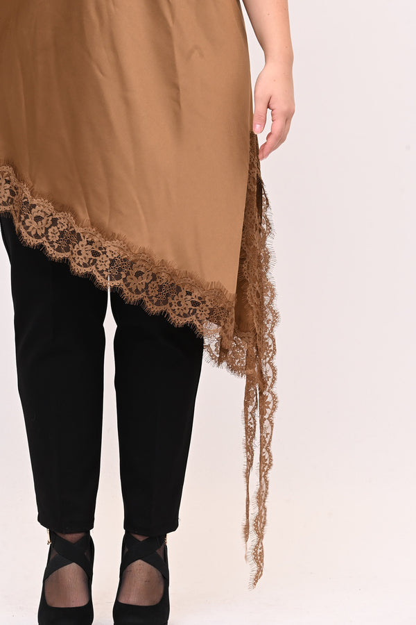 Top raso pizzo punta - Bronzo