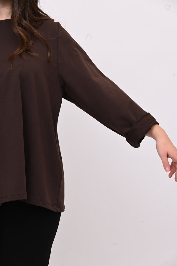 Felpa balza tulle - Moro