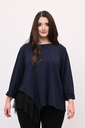 Felpa balza tulle - Blu