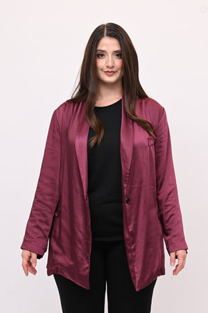 Giacca pigiama raso - Vino