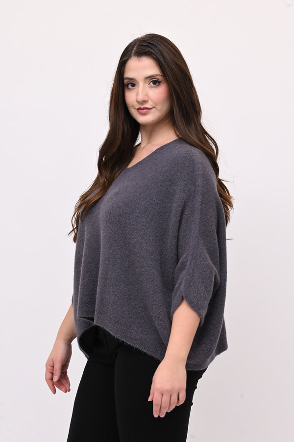 Maxipull alpaca - Piombo