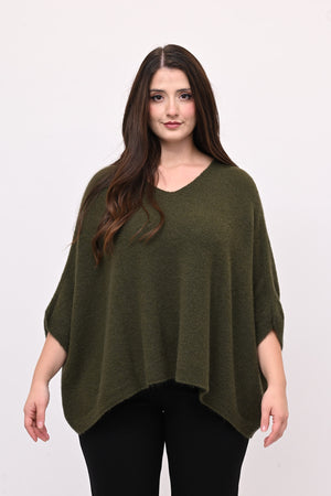 Maxipull alpaca - Verde militare